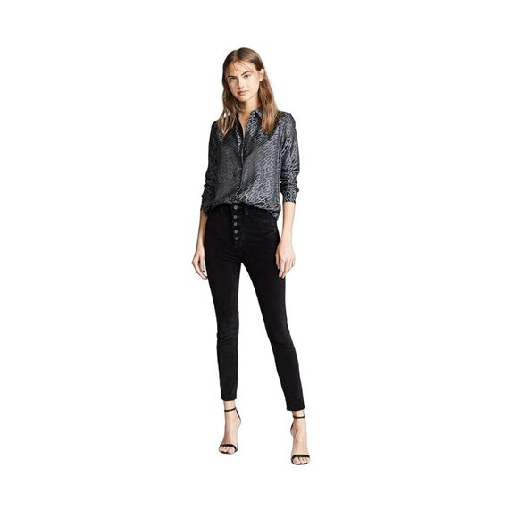 DL1961 Chrissy Ankle-Ultra High Rise Velvet Skinny Lost Womens Size 26 - Picture 2 of 15